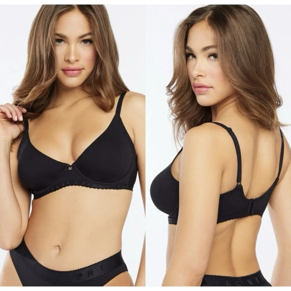 Savage X Fenty Cotton Jersey Bra 38D Black Unlined Underwire NWT